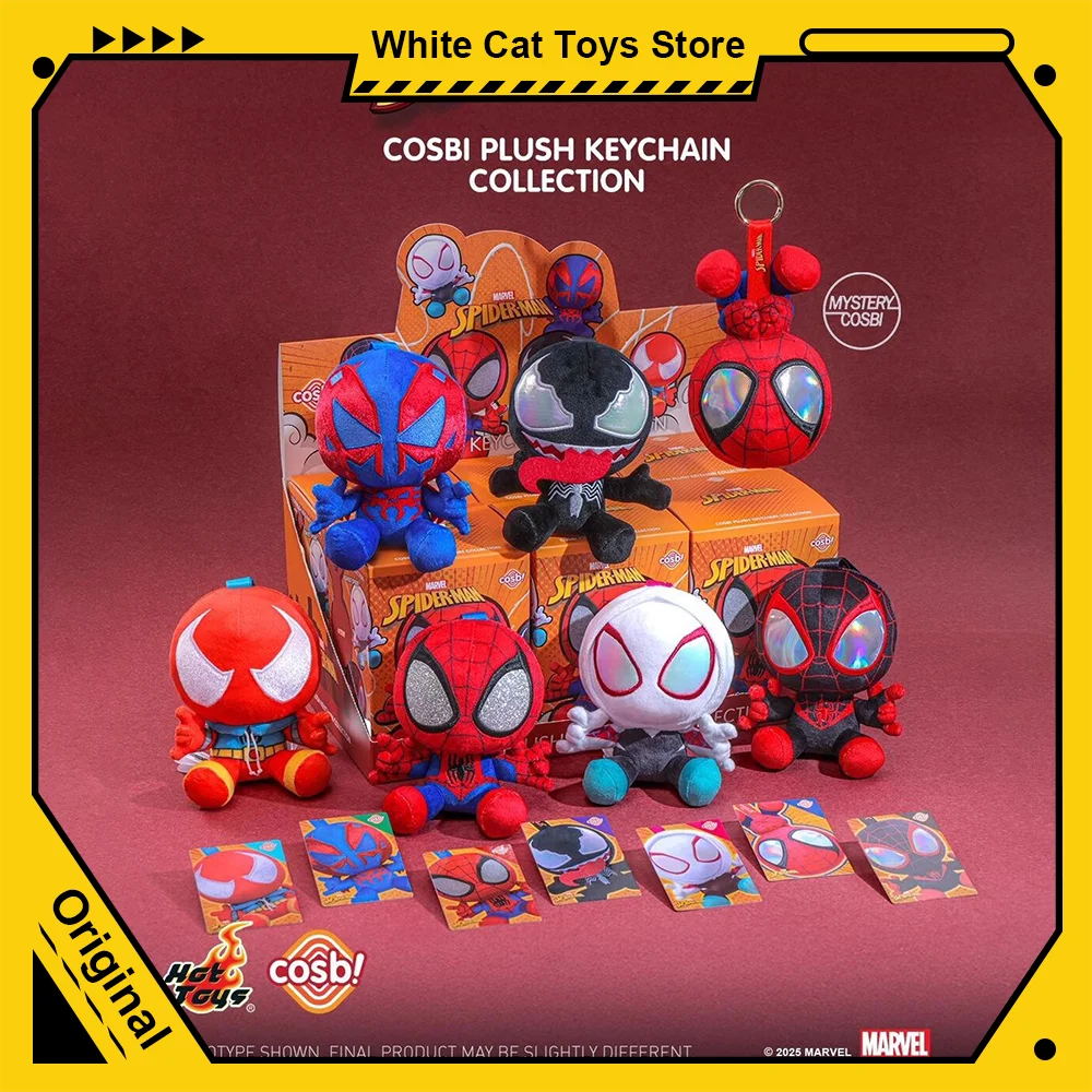 

Hottoys Cosbi Spider-Man Venom Blind Box Keychain Doll Action Figure Mystery Box Bag Pendant Trend Surprise Toys Collection Gift