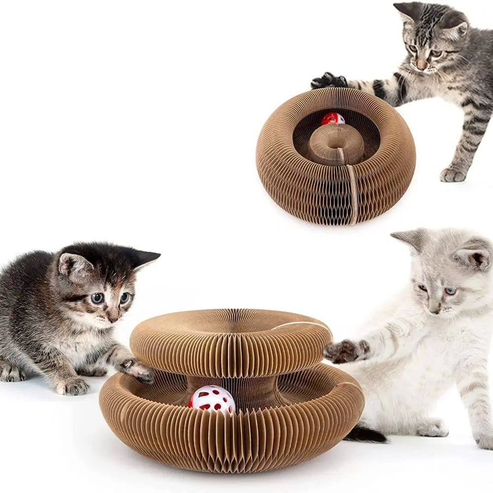 

Magic Organ Cat Toy Cats Scratcher Scratch Board Round Corrugated Scratching Post Toys for Cats Grinding Claw Cat Accessories