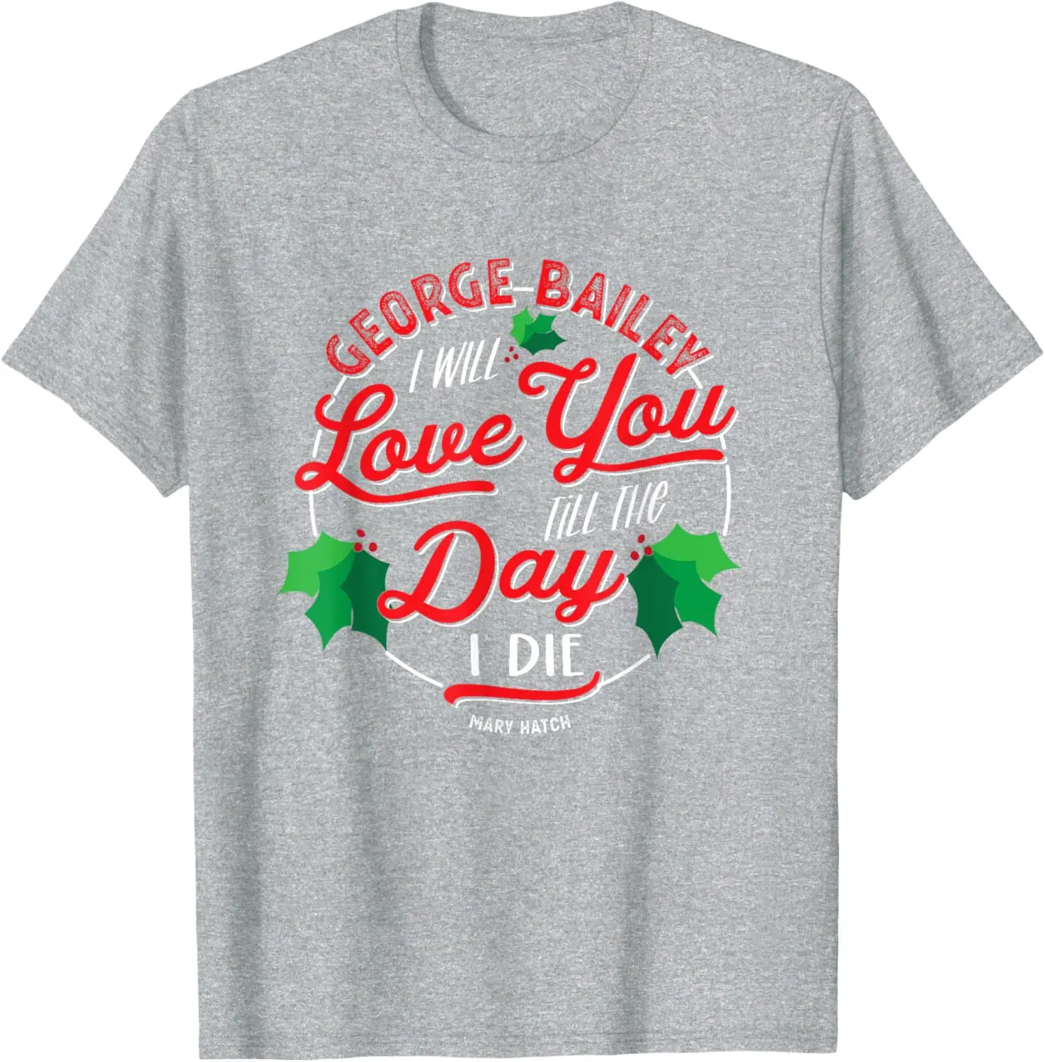 Clásico George Bailey Cita De La Película Camiseta De Tradición Navideña Negro Unisex All-match Letters Printed T-shirt Tops