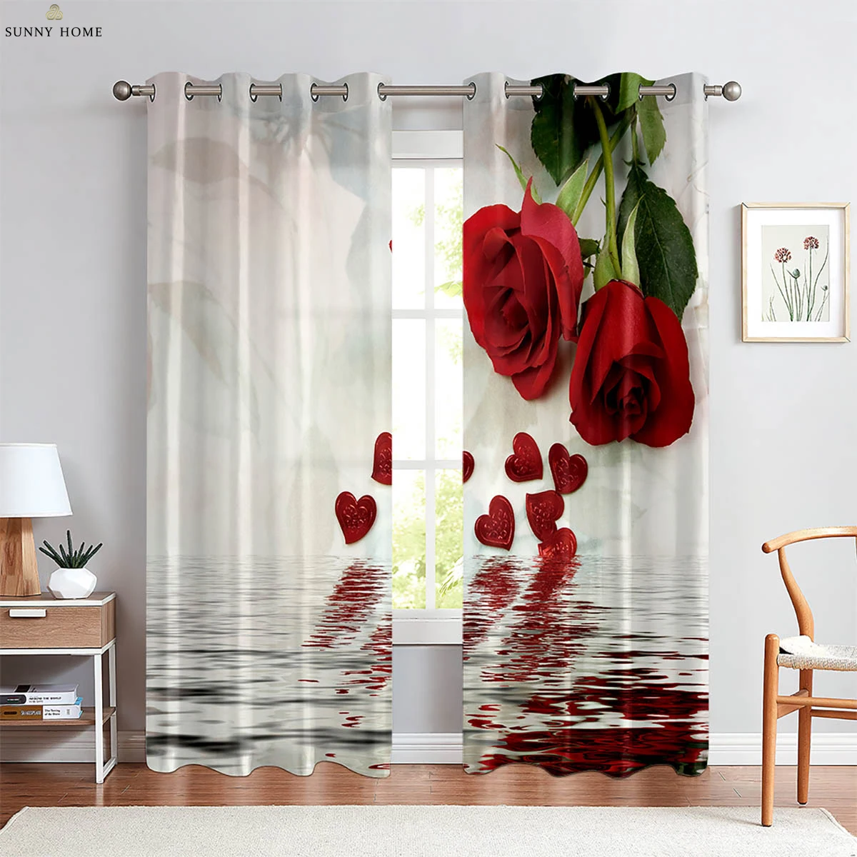 Classical Oil Painting 3D Printing Curtain Study Studio Living Room Bedroom Decorative Curtain Polyester Fiber 2 Pieces