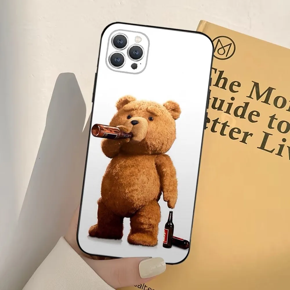 Cute T-Teds Bear   Phone Case For iPhone 16,15,14,13,12,11,Pro,X,XS,Max,XR,Plus,Mini Soft Black Cover