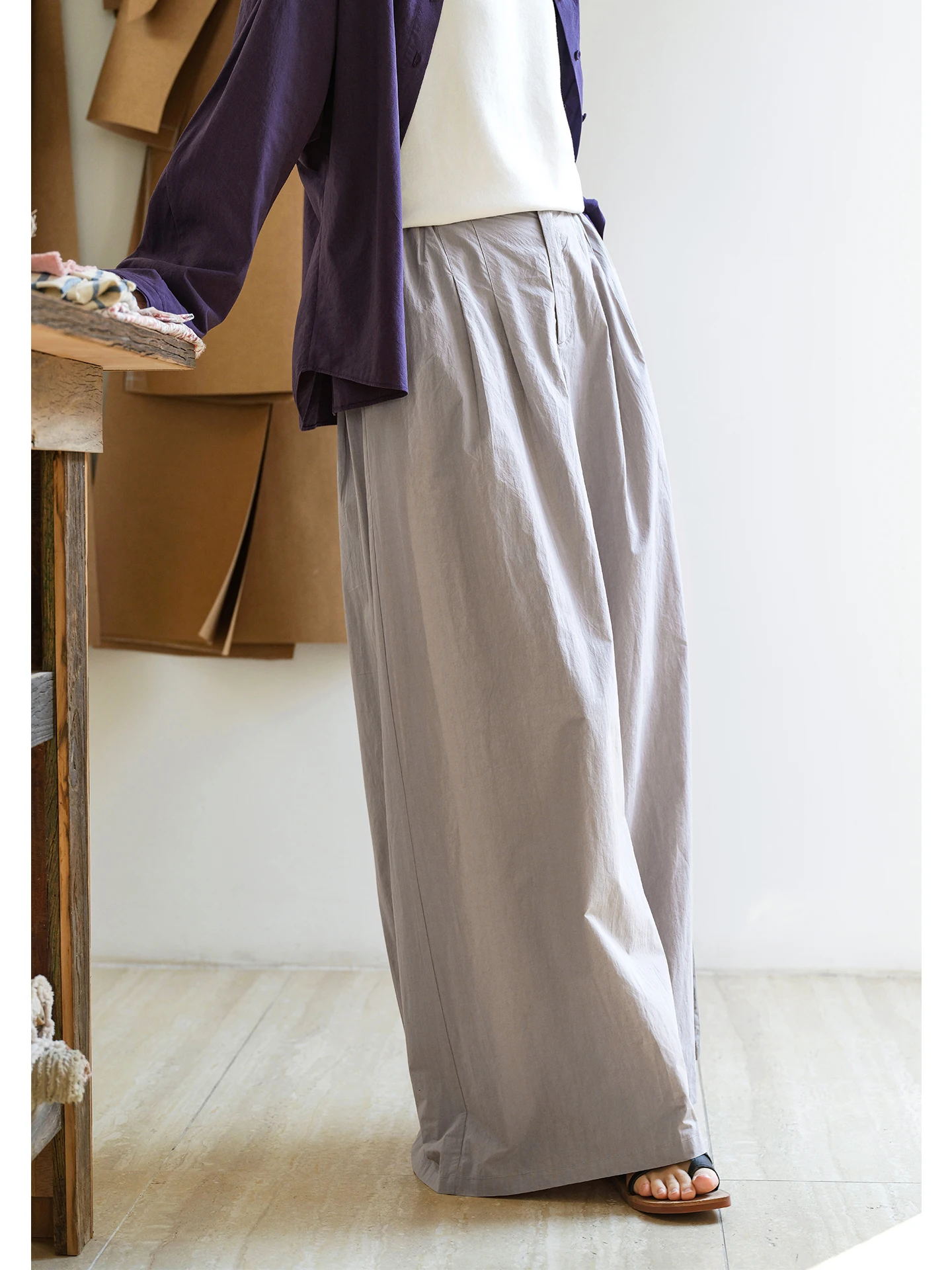 

Широкие брюки-юбка Dra из высококачественного хлопка Original Ele Poetic, весна-лето, новинка, повседневные брюки