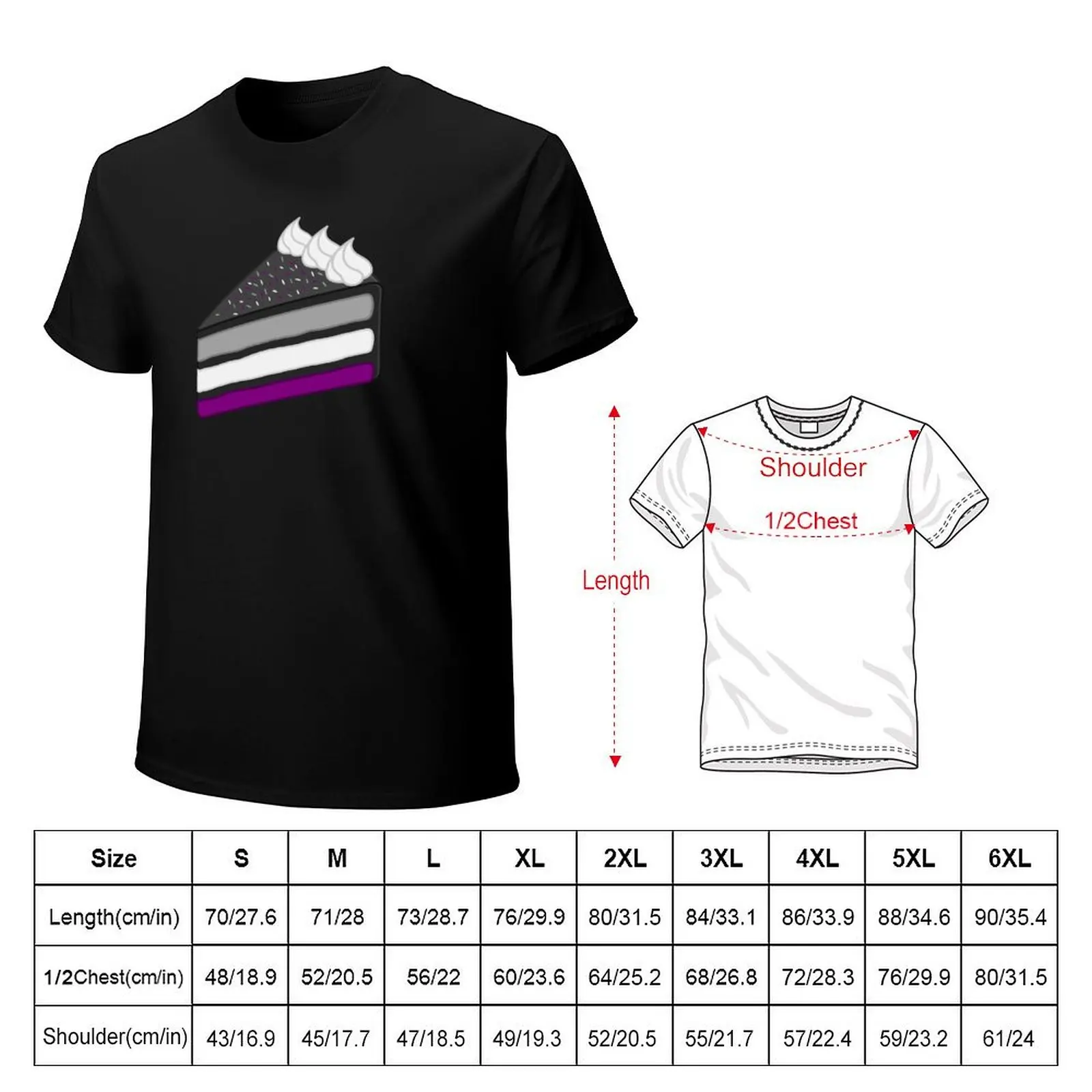 Delicious Slice of Asexual Cake T-Shirt Casual Streetwear Short Sleeve Tee