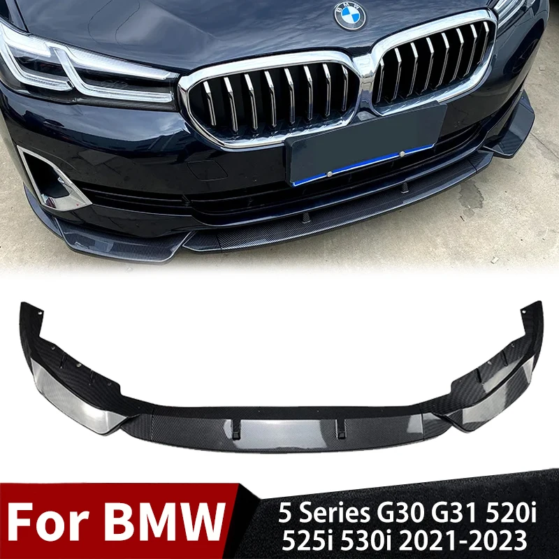 For BMW 5 Series G30 G31 520i 525i 530i 2021 To 2023 Car Front Bumper Lip Guard Protector Cover Spoiler Diffuser Body Kit Tuning