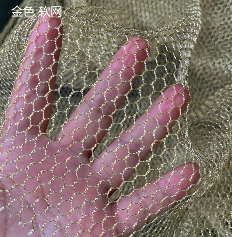 Hard grid rhombus shape large mesh mesh wedding dress design decorative shape fabric large mesh