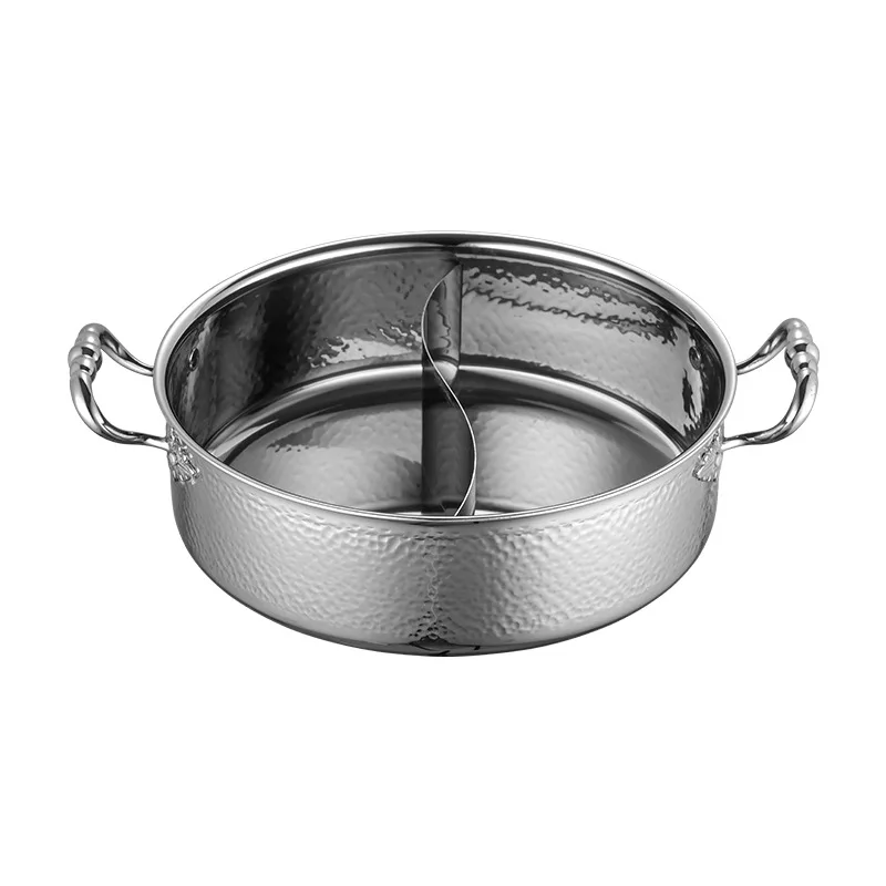 

304 stainless steel, mandarin duck hammer soup pot, golden induction cooker binaural pot