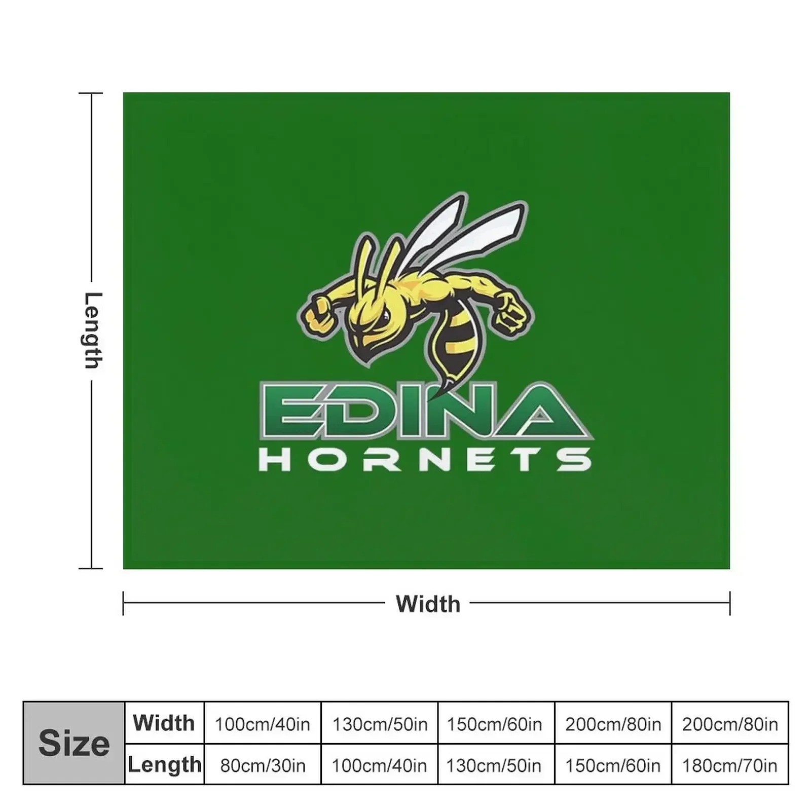 Edina Hornets Throw Blanket sofa bed Polar Blankets