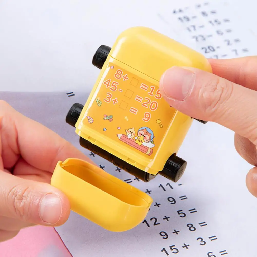 Easy to Carry Small Rotary Design Math Learning Stamp Random Problem Setting Classroom Supplies