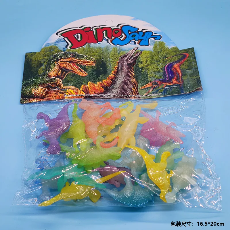 Popular Nightlight Dinosaur World Simulation Toy Jurassic Fluorescent Dinosaur Model Dinossauro  Insects Toys