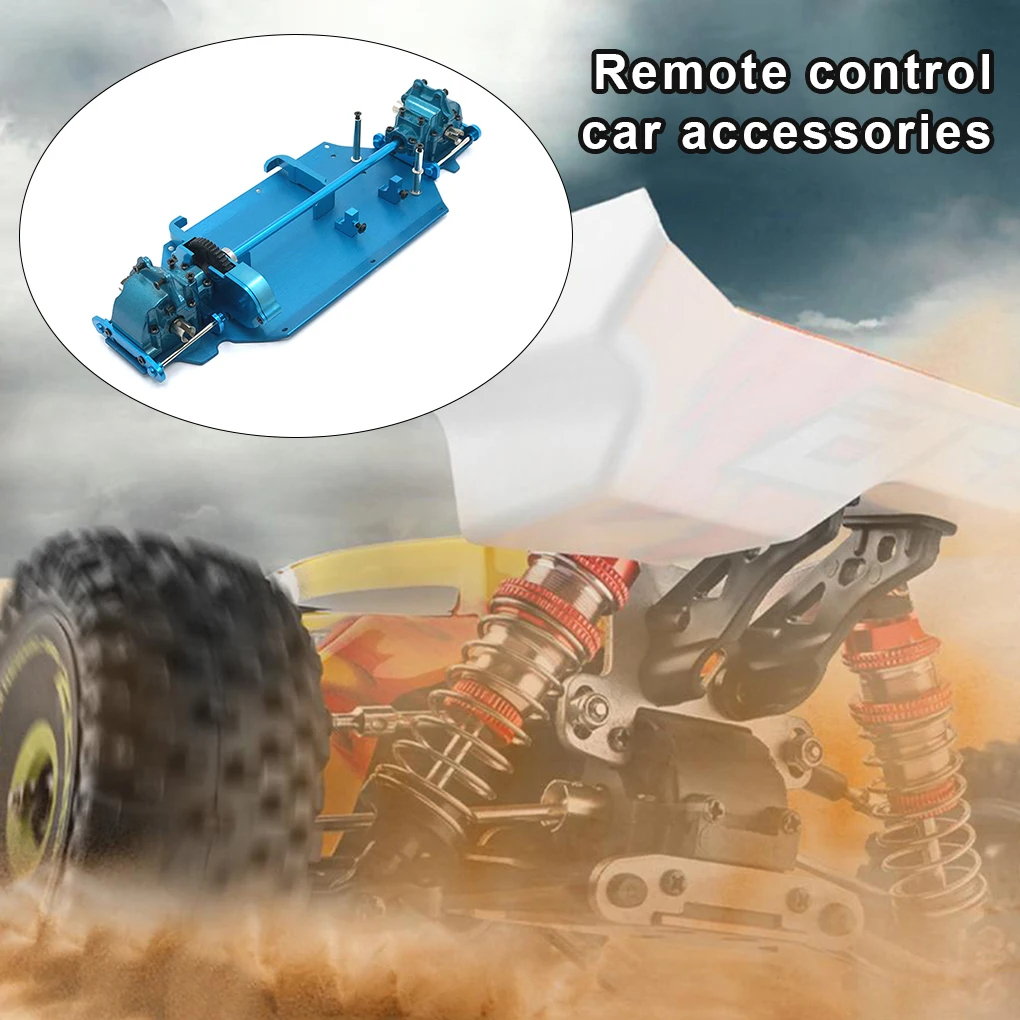 Reemplazo del Kit de caja de cambios de modificación diferencial de placa inferior de Metal de coche de Control remoto 1/14 para WLtoys 144010 144001 144002