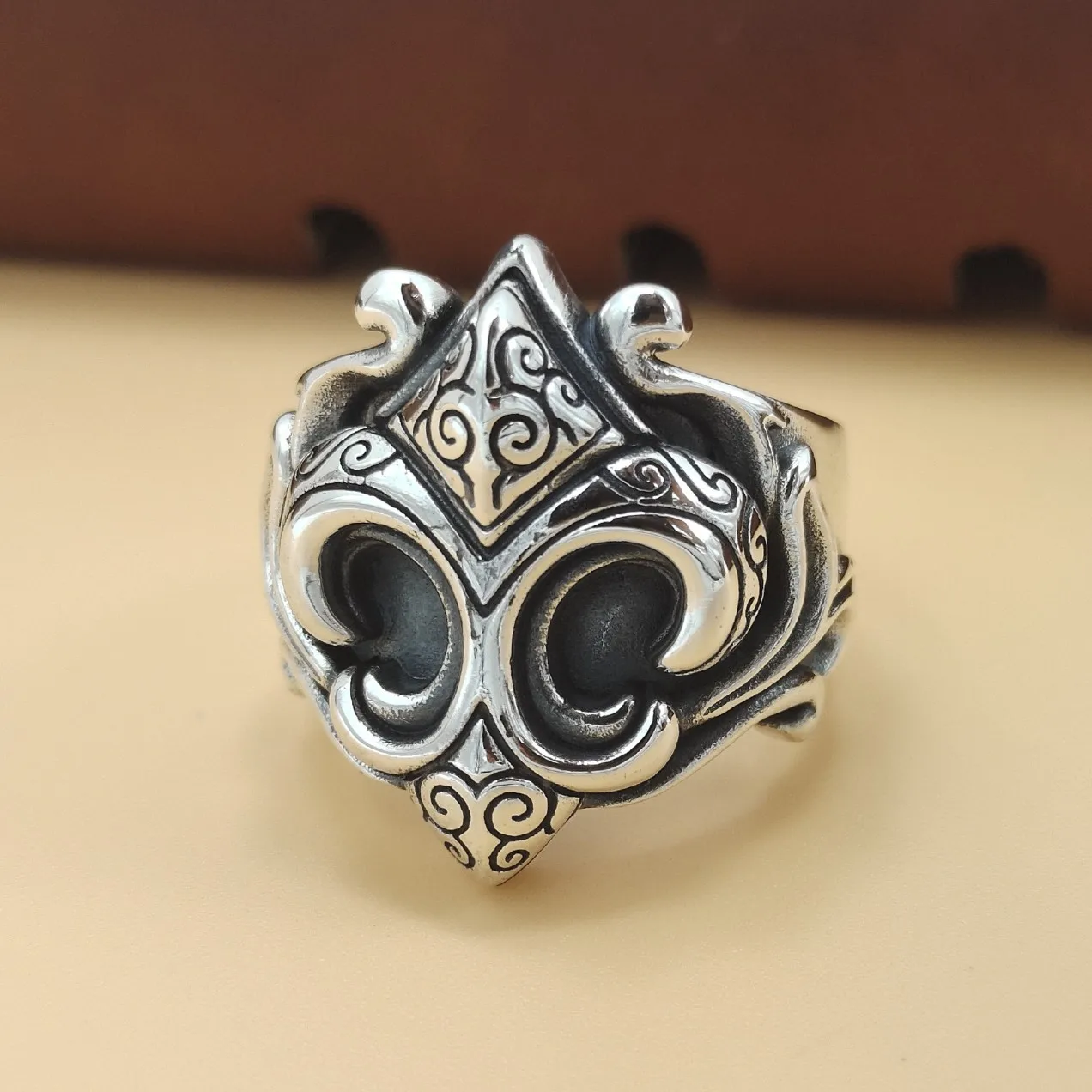 

Sailor anchor army flower seiko open ring men thai silver retro trendy hip hop finger ring punk style