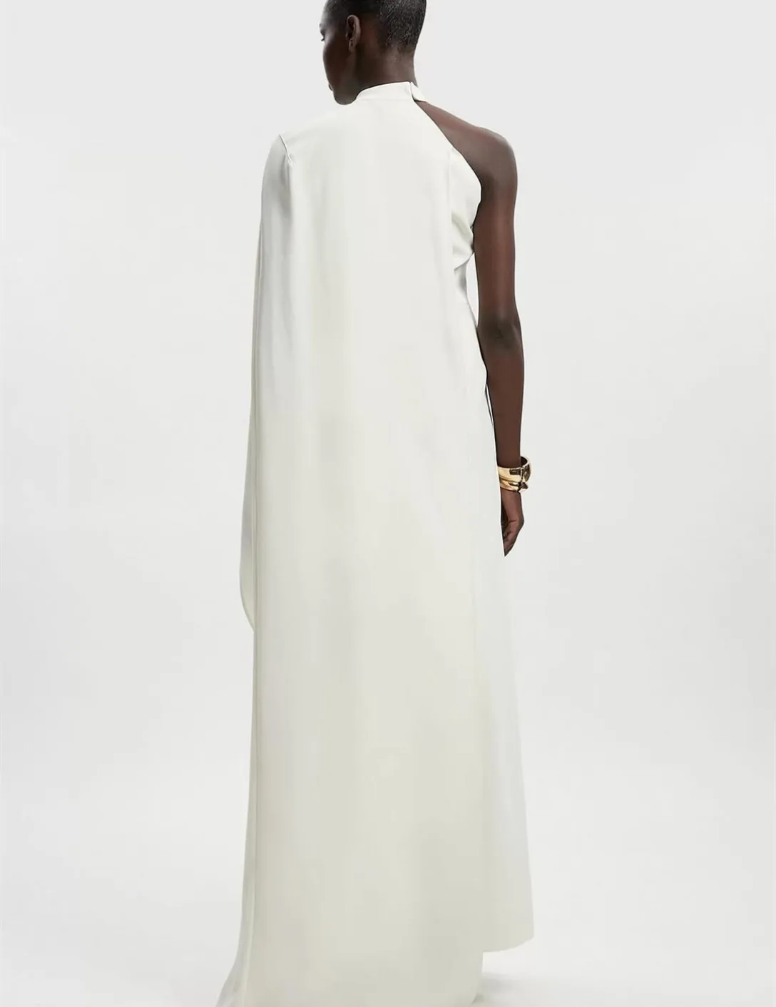 Op maat gemaakte lange crêpe-avondjurken met split/cape zeemeermin halter فسات Bosni Bosniadroة enkellange galajurk voor dames