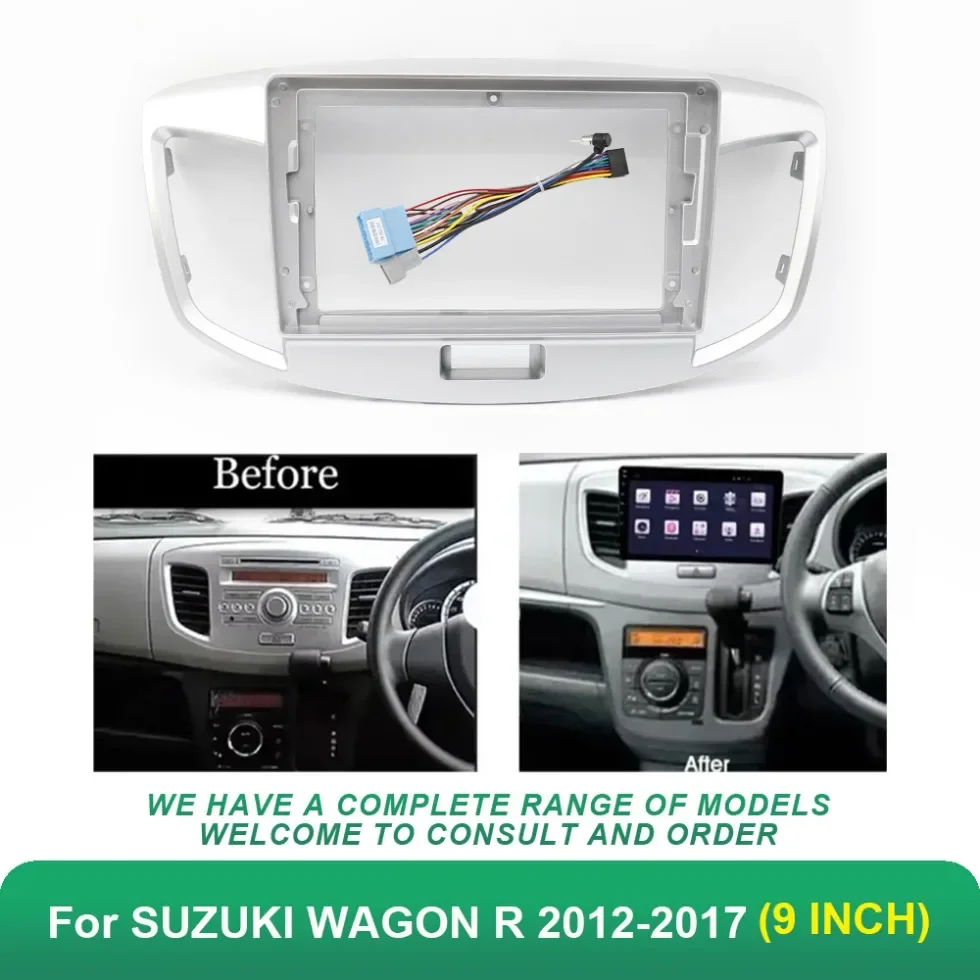 

Car Audio Fascia Frame 9 Inch Adapter for SUZUKI WAGON R 2012-2017 Android Radio Dash Fitting Panel Kit