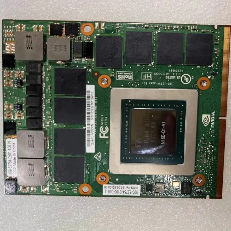 M3000M Graphics Card, 4Gb Gddr5 Compatible with Hp Zbook 17 G3Dell Precision 7710 7720 N16E-Q1-A1