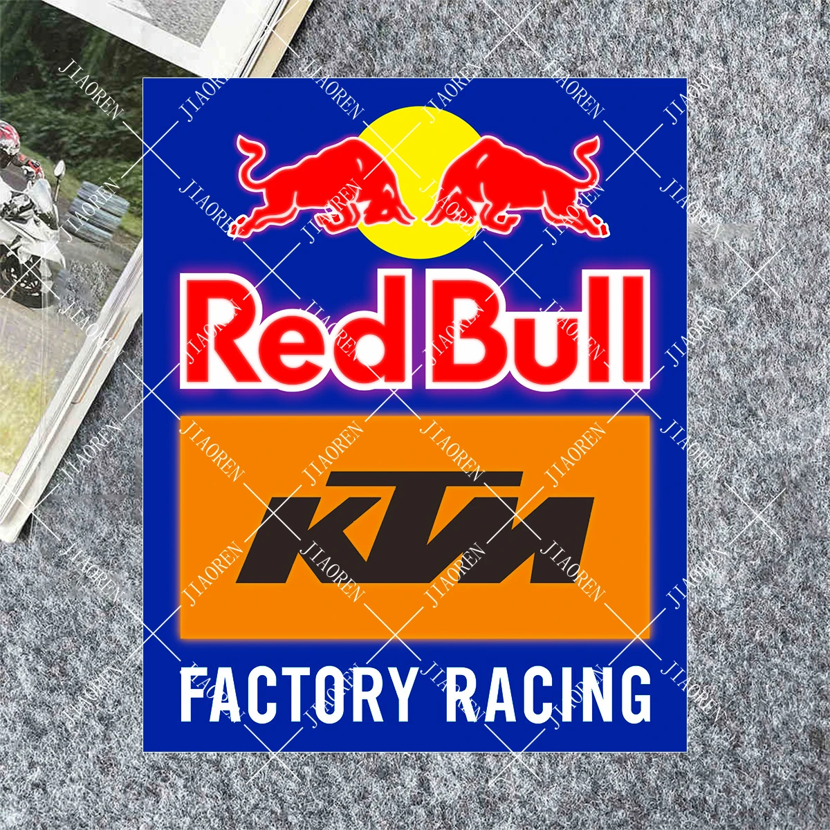 Reflective Red Bull Vinyl Sticker for Ktm Tank Logo Decal Rc8 Duke 390 790 890 1290