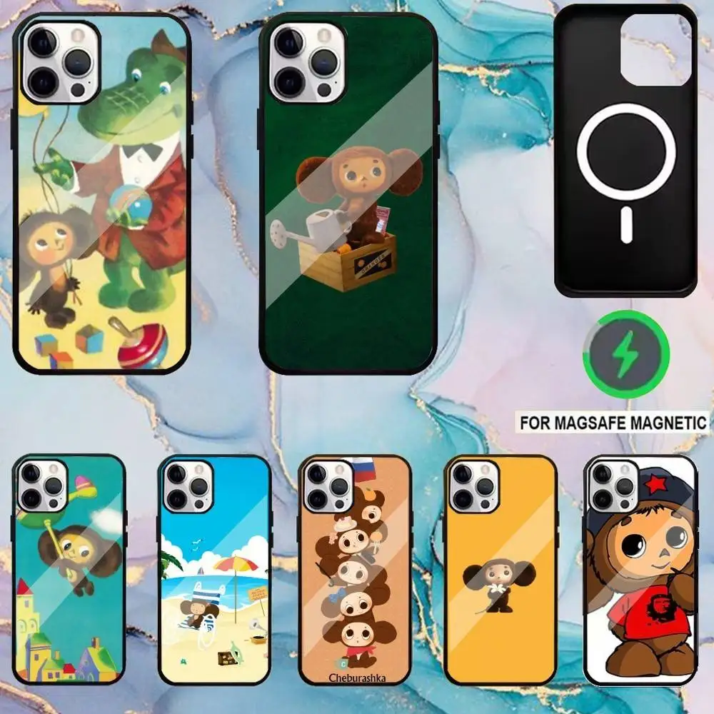 

Russia Cute C-Cheburashkas Phone Case For iPhone17,16,15,14,13,12,11 Plus,Pro Max Magnetic Magsafe Wireless Charging