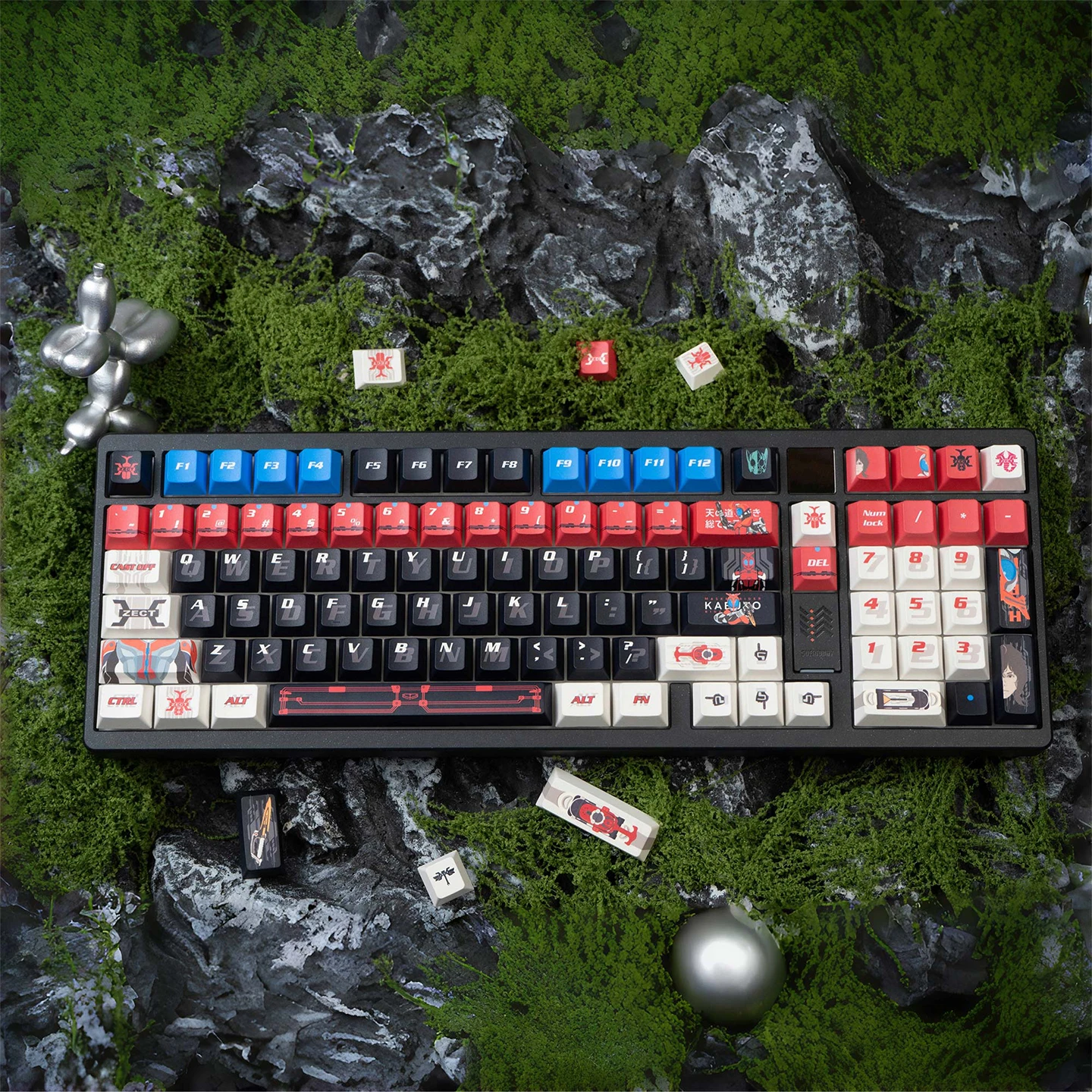 

Механические колпачки GMK 132 с вишневым профилем, колпачки для клавиш с красителем, индивидуальный колпачок из ПБТ для механической клавиатуры MX, 7U, пробел