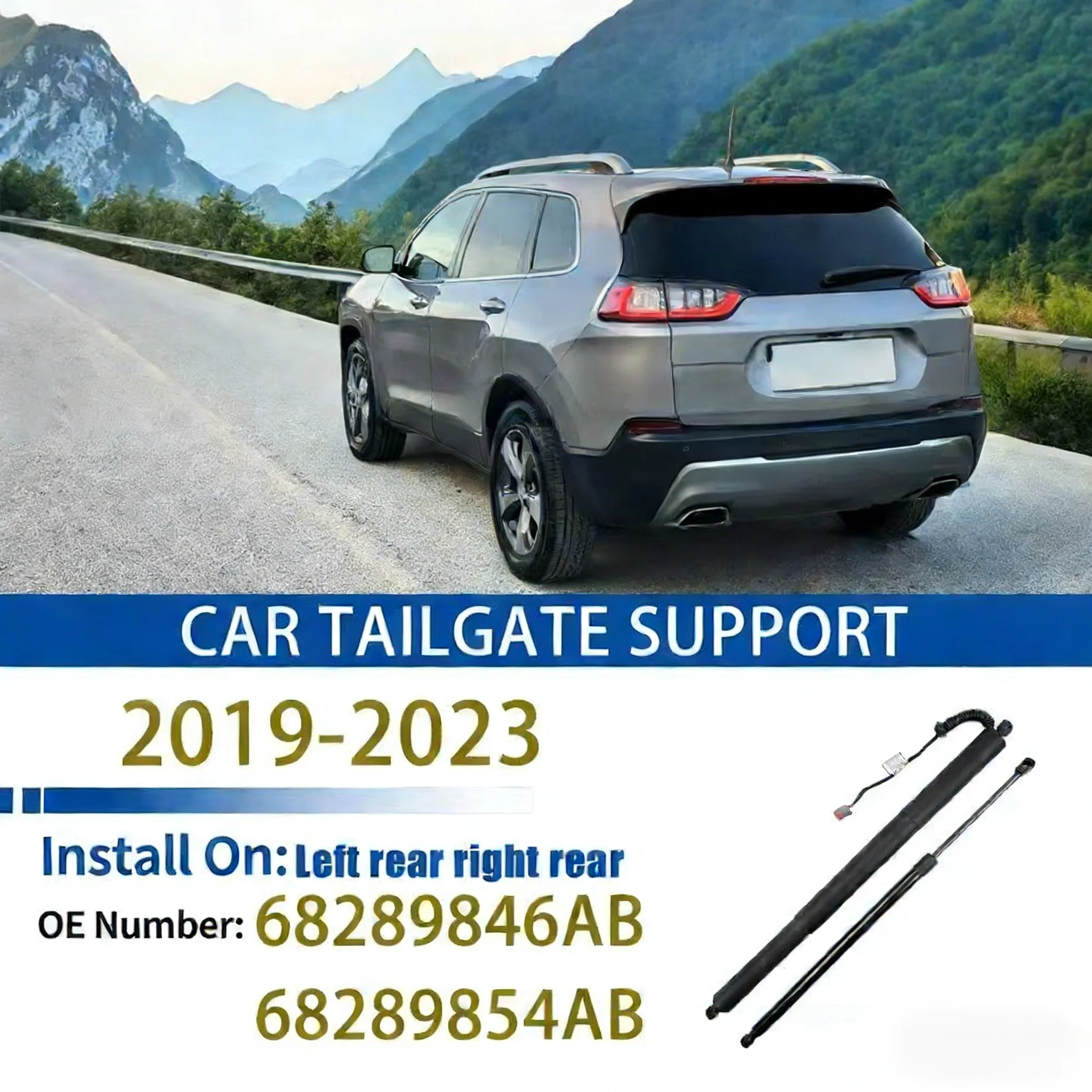 

Для Jeep CHEROKEE KL24 2019-2023 гг. Электрические амортизаторы задней двери багажника (упоры) 68289846AB 68289854AB