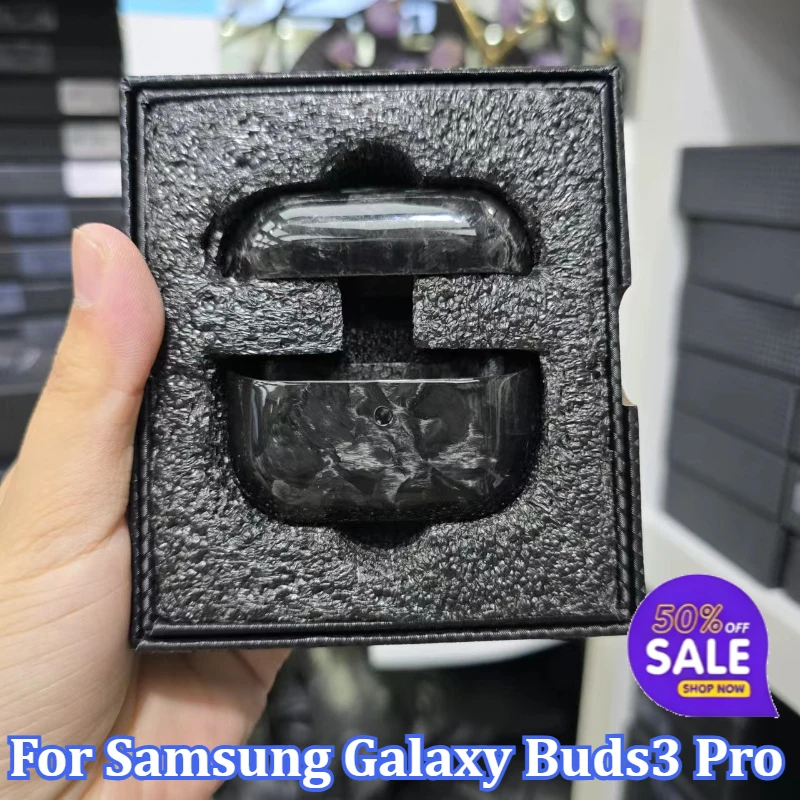 Heaphone Protection Case For Samsung Galaxy Buds3 Pro Carbon Fiber Case Wireless Charging Bluetooth Headphone Ultra Slim Cover