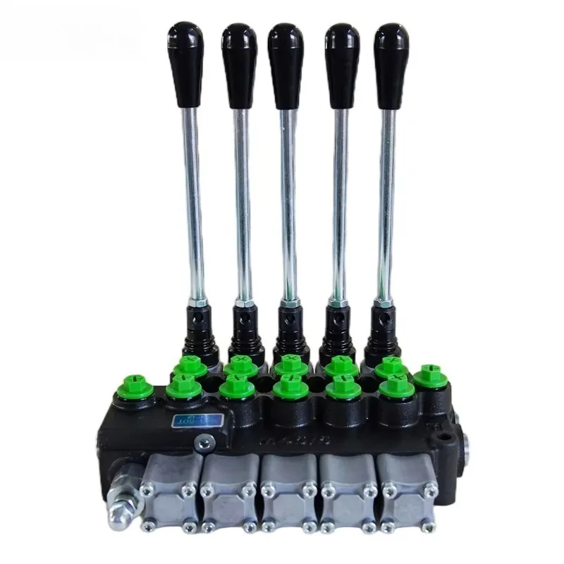 12GPM 5 Spools 3/8 Inch Drilling Rig Backhoe Control Valve Hydraulic Mini Excavator Hydraulic Valve Hydraulic Directional Valve