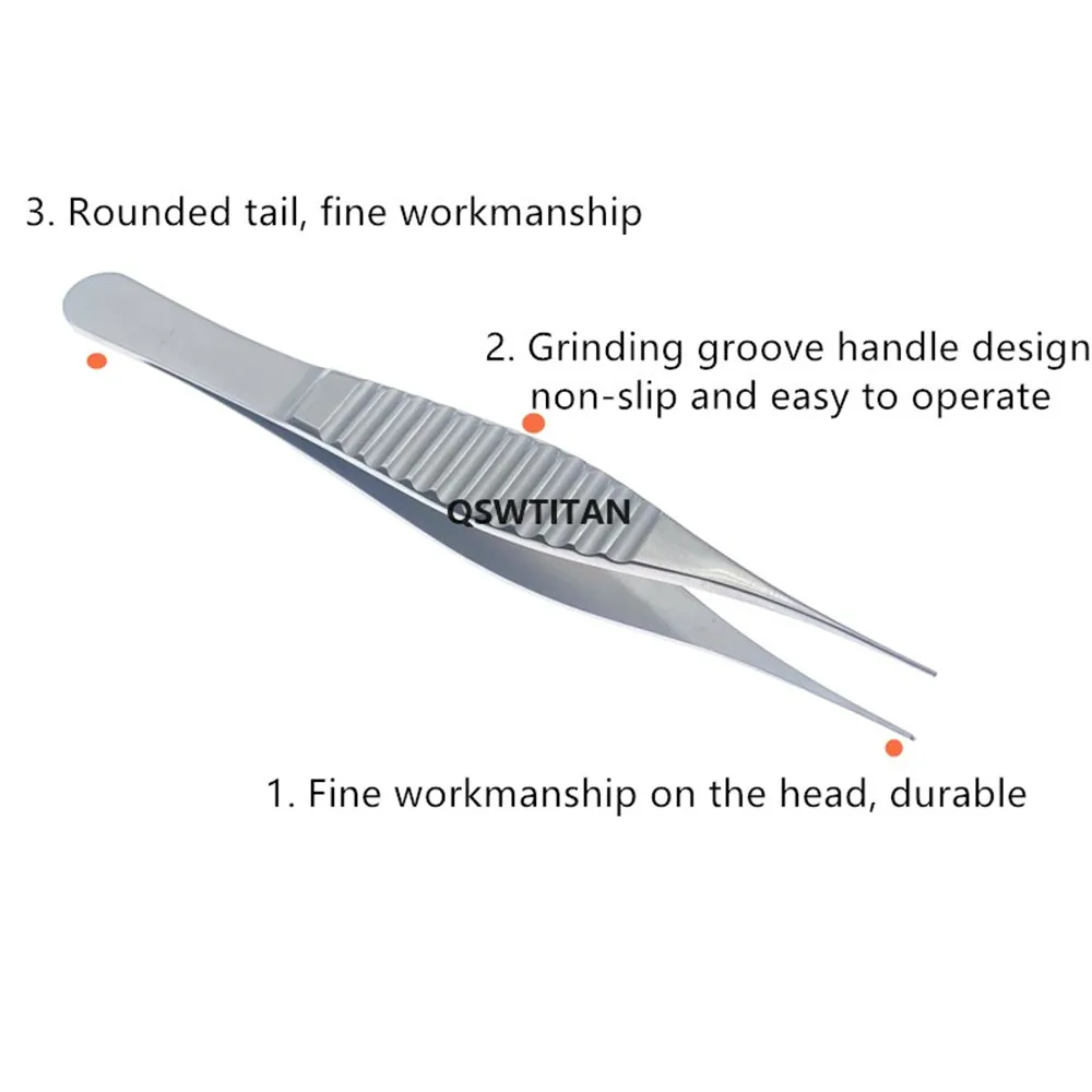 플라스틱 집게 족집게 직선 이빨 0.4mm/0.6mm/0.8mm 스테인레스 스틸 성형 수술 도구, 성형 수술 도구