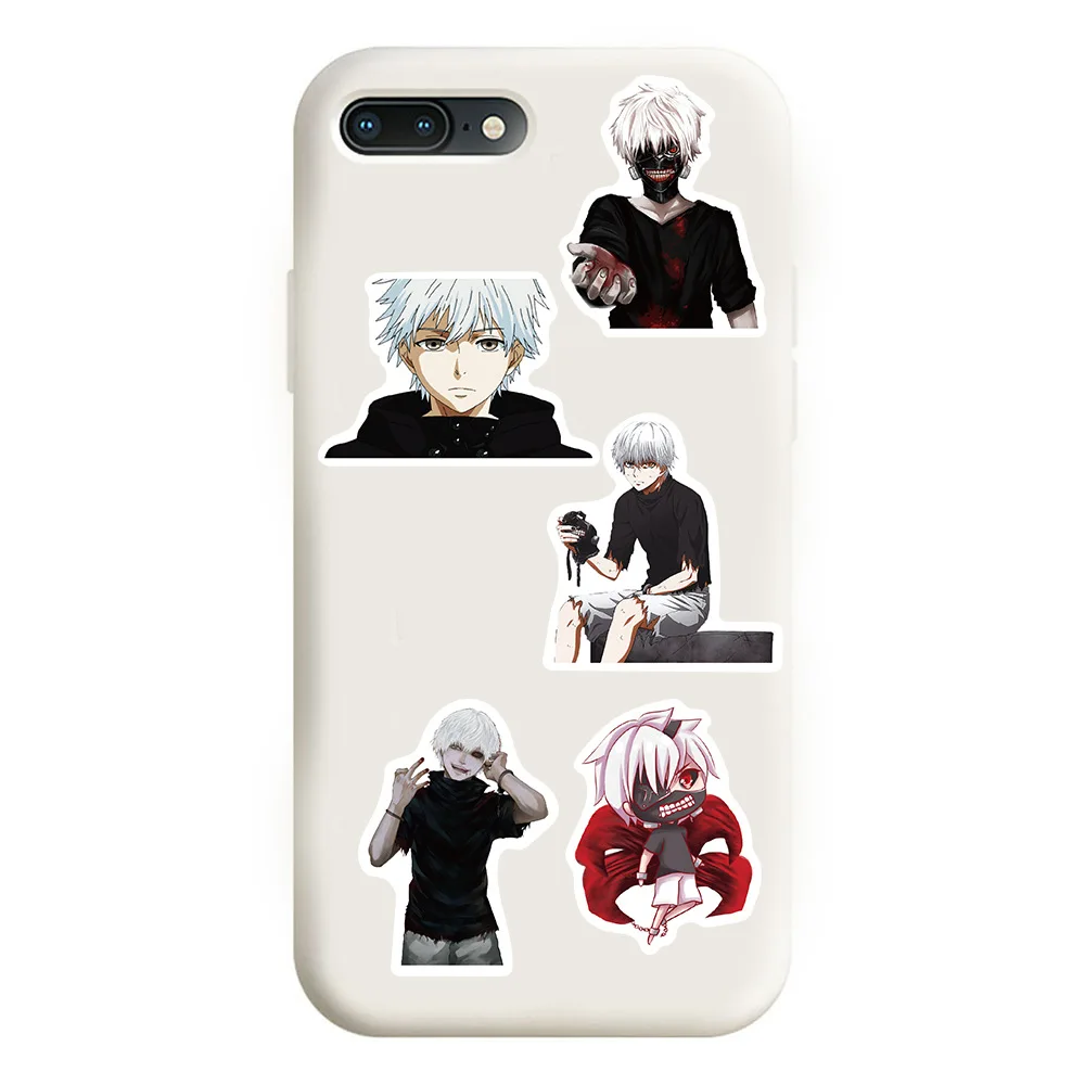 50Pcs Anime Tokyo Ghoul Graffiti Waterproof Stickers for Laptop Skateboard Luggage Cool Kids Cartoon Decals Sticker Toys