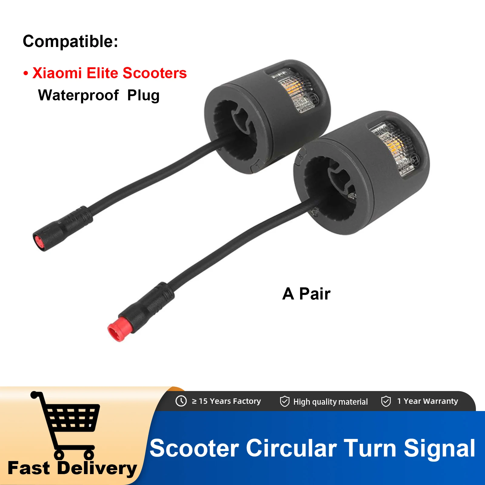 

Original Turn Signal Light Flashing Brake Indicators Reliable Performance Safety For XM Elite Electric Scooter Parts A Pair