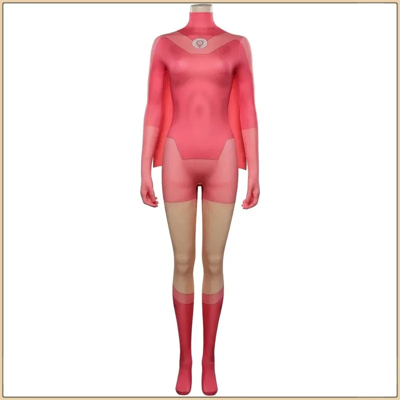

New 2025 Invincible Atom Eve Cosplay Fantasia Costume Disguise Adult Women Jumpsuit Cloak Outfits Female Halloween Carnival Suit