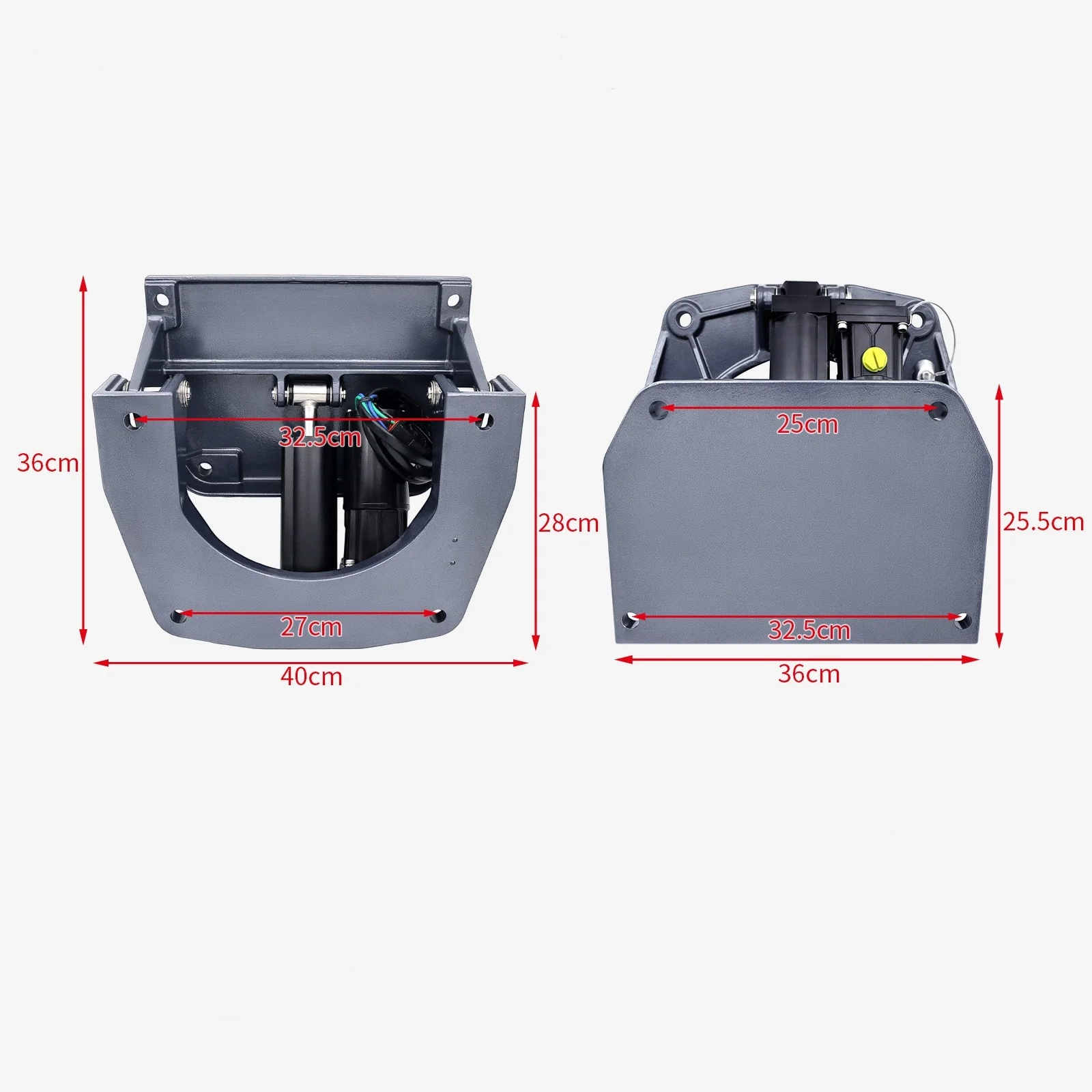 Winibo Aluminum Electric Hydraulic Jack Plate Tilt Trim Device Lifting Bracket Outboard Engine 90HP Retrofit/Upgrade New LIFT