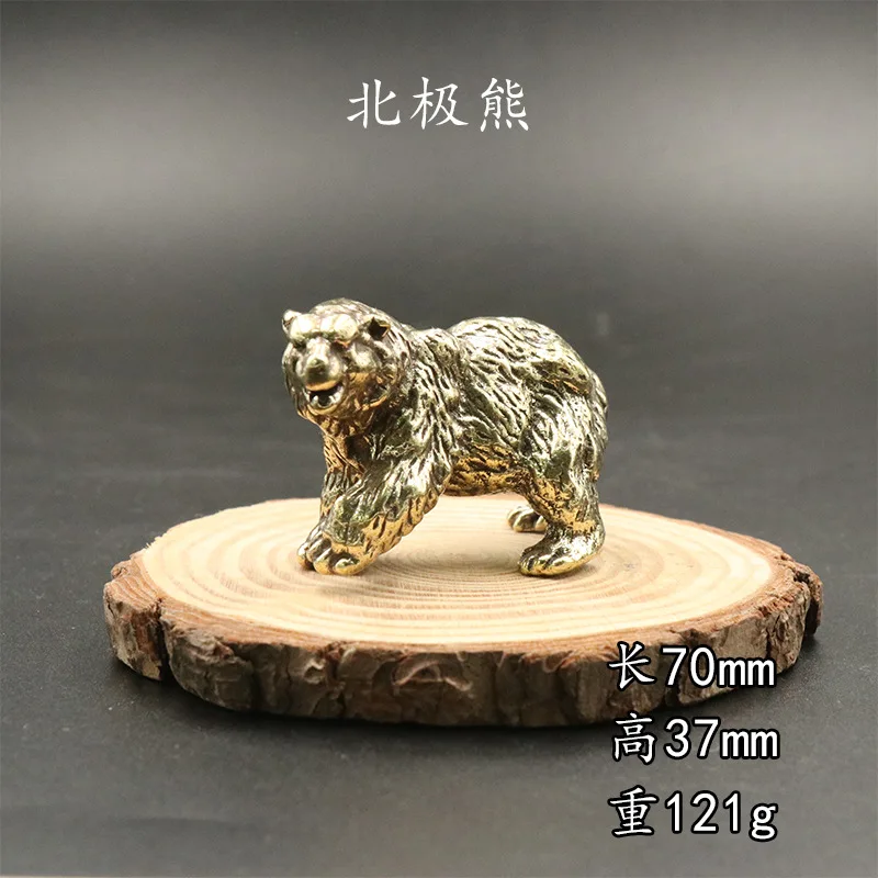 Brass Polar Bear Car Accessories Interior Decorative Figurines Pangolin Animal Metal Figurine Car Decor Accessories Miniatures