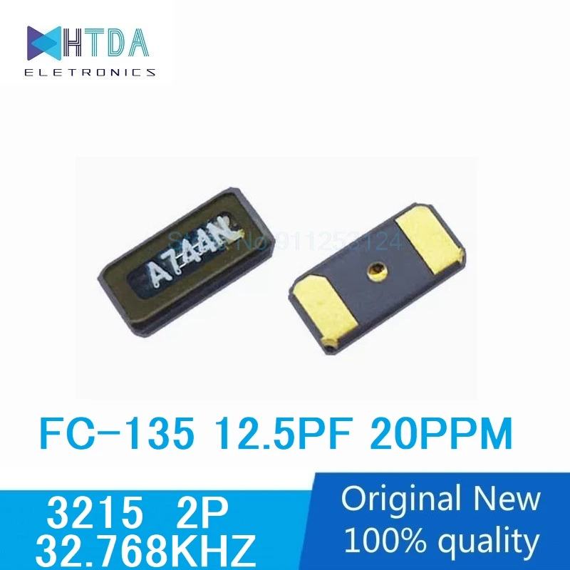 10pcs/lot 3215 2P 32.768KHZ ±20ppm 12.5PF FC-135 SMD Quartz Crystal Resonator Passive Oscillator In Stock