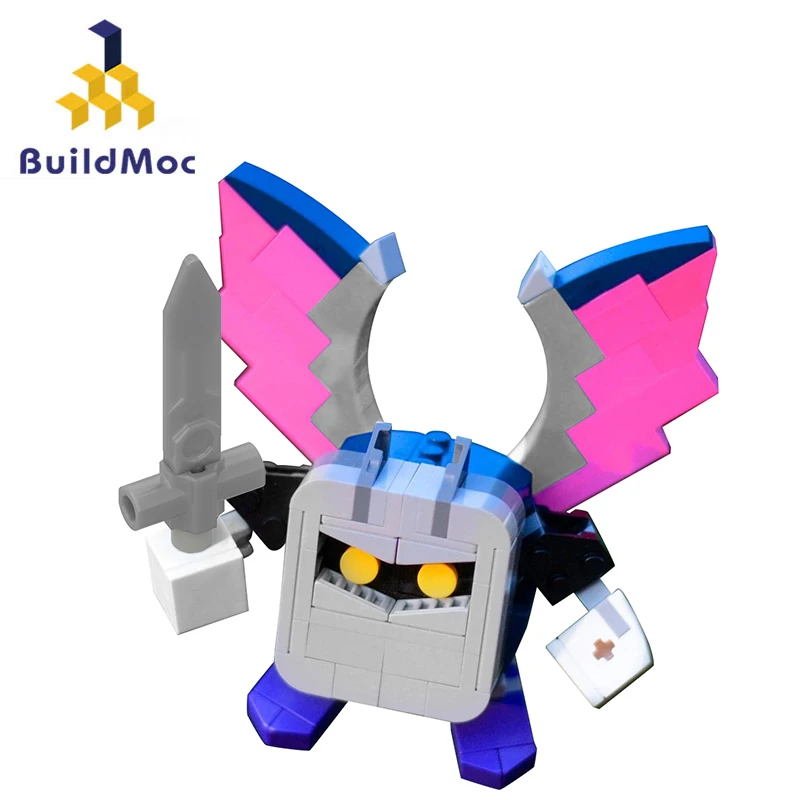 

MOC Super Metas Knights, наборы строительных блоков, аниме Kirbys, фигурки героев, модель здания, игрушки, 163 шт., кирпичи, детские подарки