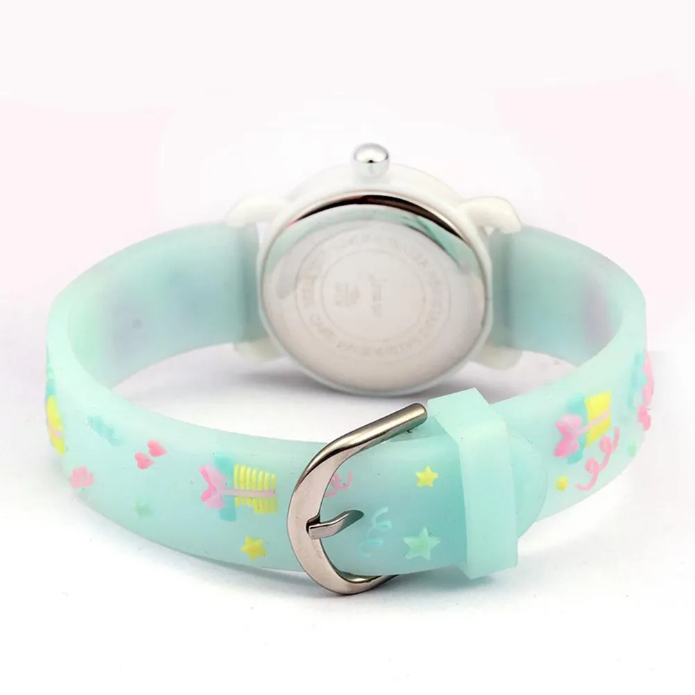 

Детские наручные часы, 1 шт., светло-голубые, с 3D-рисунком милого фламинго, водонепроницаемые, из прочного материала, креативный подарок для ребенка, простые, стильные.