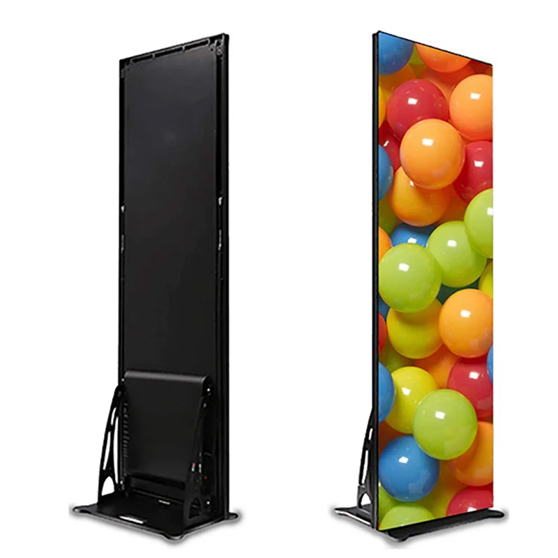 

Hot selling:Indoor P2.5 Led Poster Screen Stand P2 P1.8 Stand Alone Led Indoor Advertising Screen