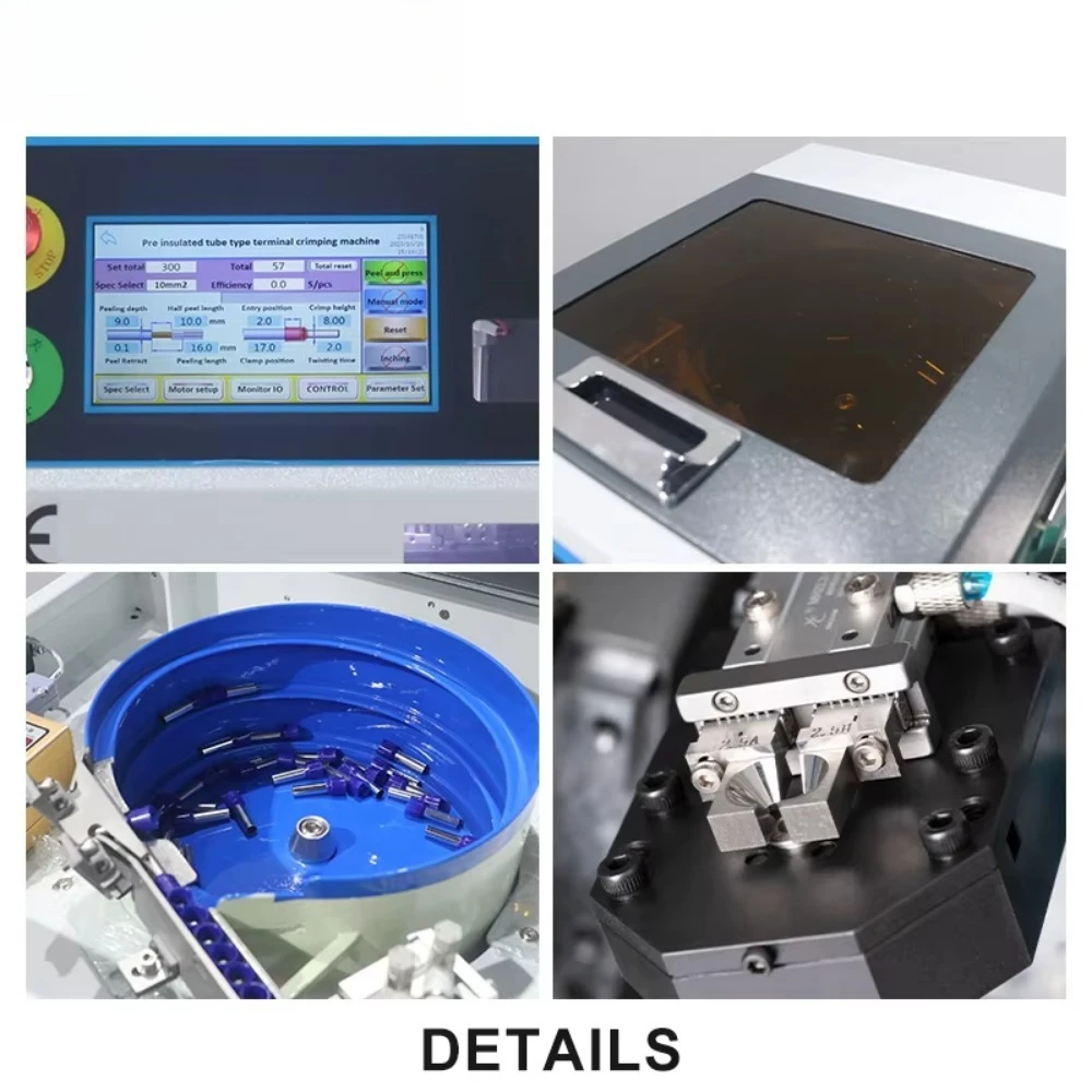 Terminal Crimping Machine Wire Stripper Crimping  Machine EW-5010A+With Touch Screen Wire Stripping and Ferrule Crimping Machine