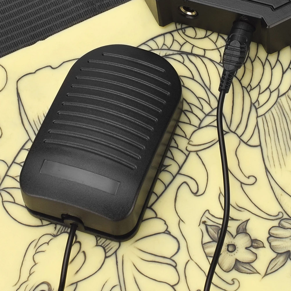 

Ergonomic Foot Pedal 1.4M Cord Nonslip Design For Tattoo Machine Replacement Durable Zinc Alloy Plastic Pedal Long
