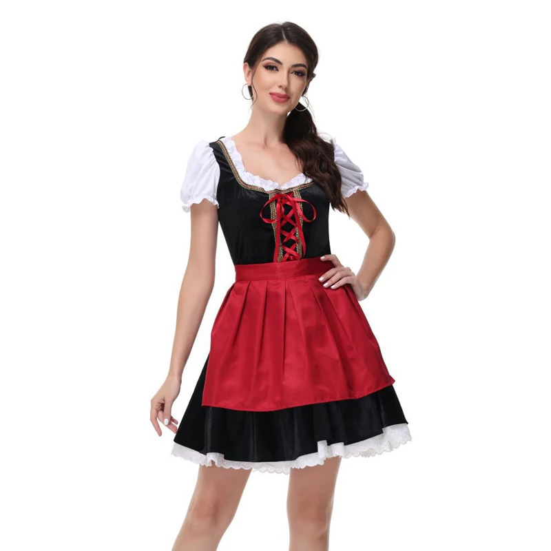 

NEW Dirndl Oktoberfest For Woman Costume Alps Festival Clubs Waitress Cosplay Carnival Fancy Party Dress
