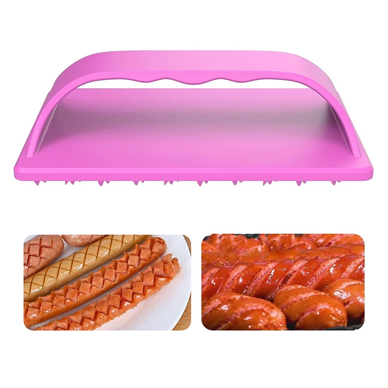 Hot Dog Slicing Tool Wurst schneider für Grill Küche Grill Werkzeuge Hot Dog Cutter Schinken Schnitt Muster Küche Gadget Outdoor Camping