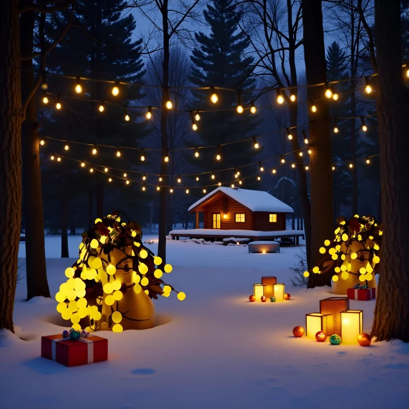 100 LED Solar String Lights IP65 Frosted Globe Outdoor Fairy Lights Halloween Christmas Party Garden Decoration 8 Modes