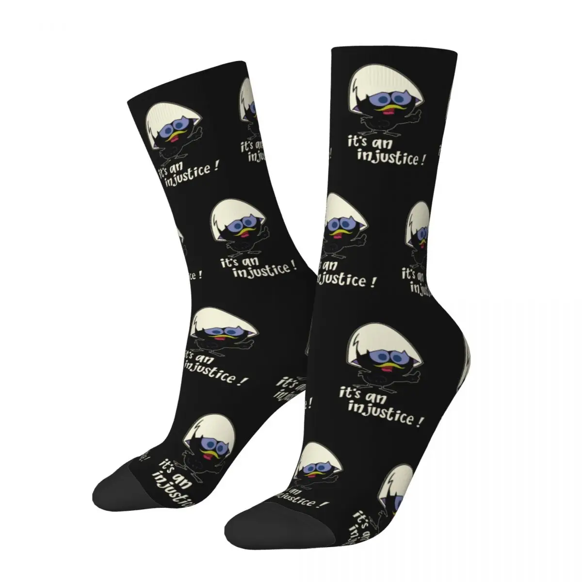 Calimero Cartoon Socks Men's Women's Polyester Casual Its An Injustice Socks Hip Hop Spring Summer Autumn Winter Socks Gifts