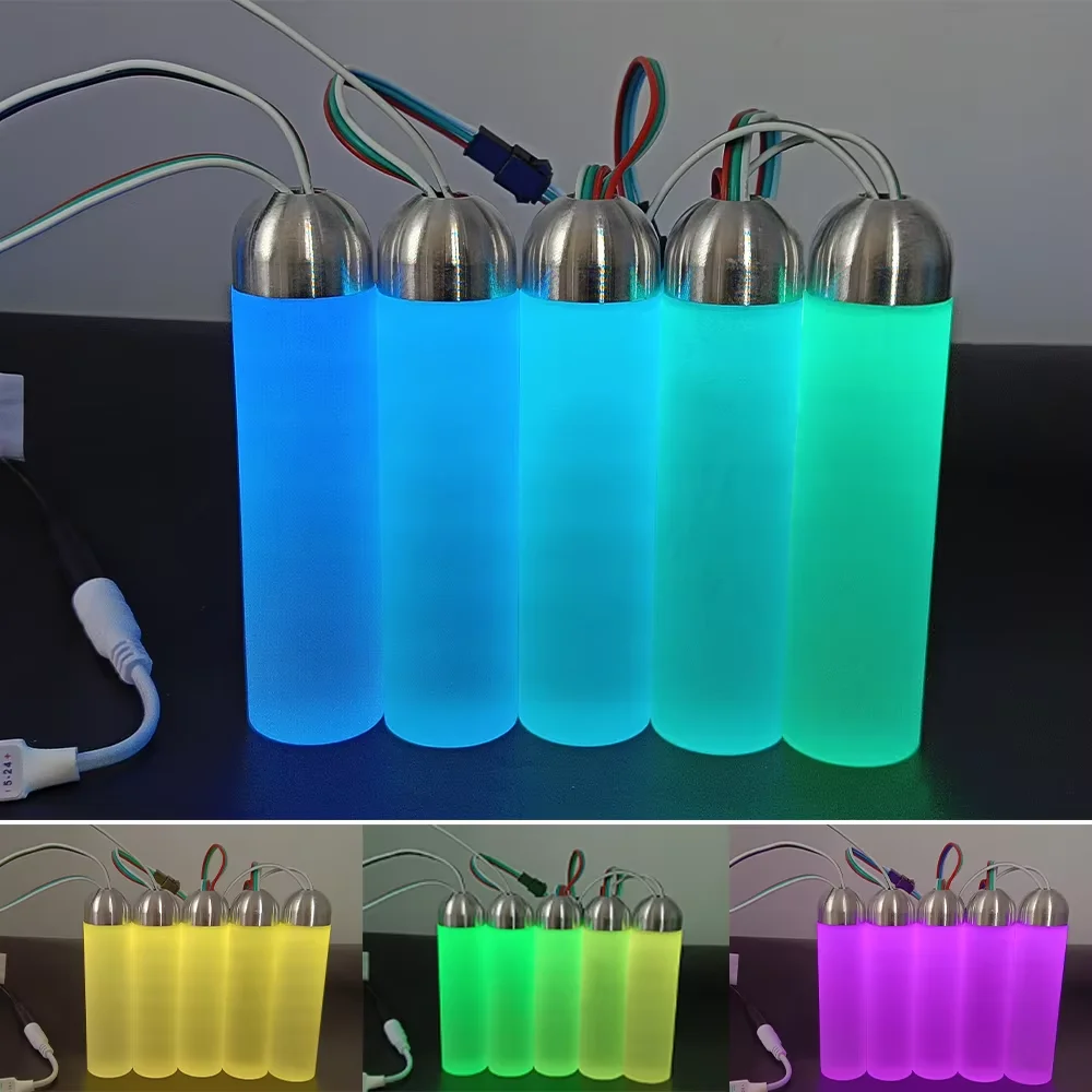 12V 4000K RGB LED Acrylic Light Guide Column  for Bar/KTV Ceiling Decor Multi-color Adjustable Addressable Atmosphere Lighting