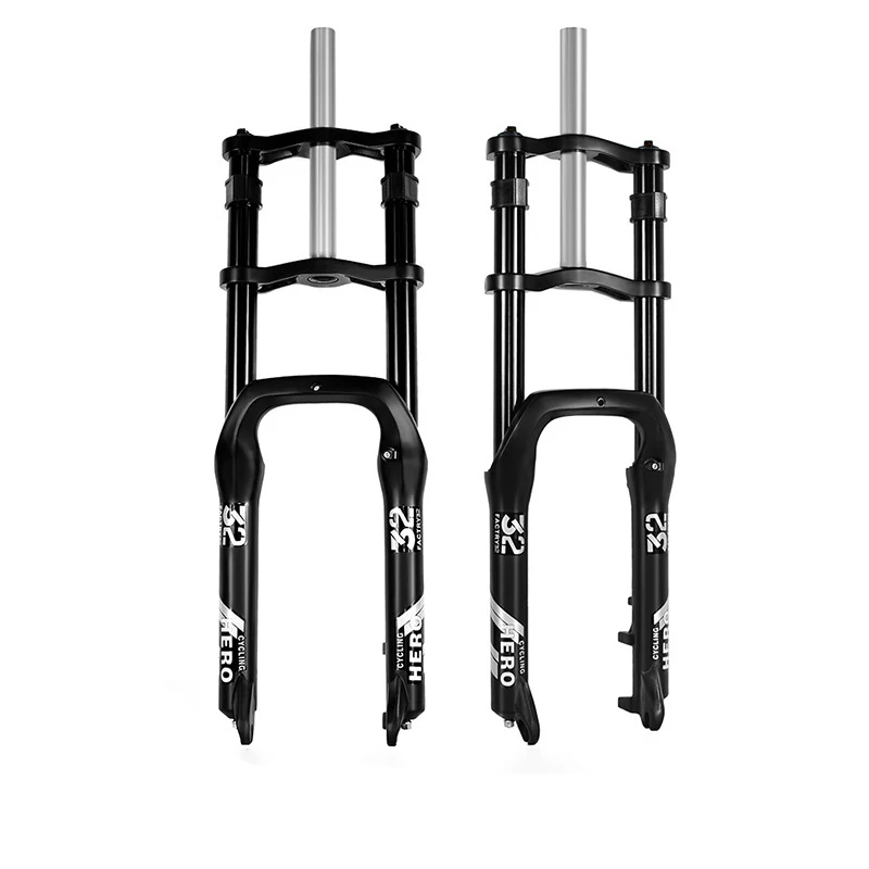 

20/26” Snow Bike Dual Shoulder Forks 9X135MM quick release 160MM travel for 4.0 outer tire spring oil pressure lock fork