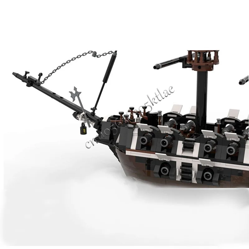 1017ピース カスタムMOC 海賊シリーズ クリーキング・リブケージ蒸気船モデル テクノロジーDIY組み立てパズル クリエイティブなホリデーギフト