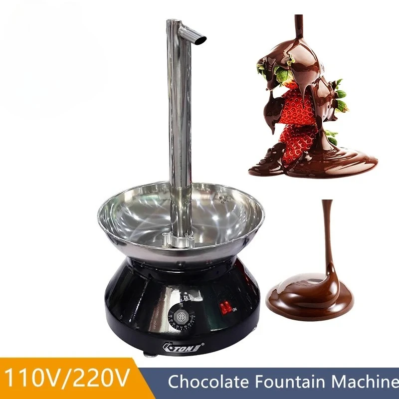 Small Restaurant Red/Black Chocolate Fountain with Tap Fountain Table Melting Waterfall Machine for Buffets, Parties, and Events