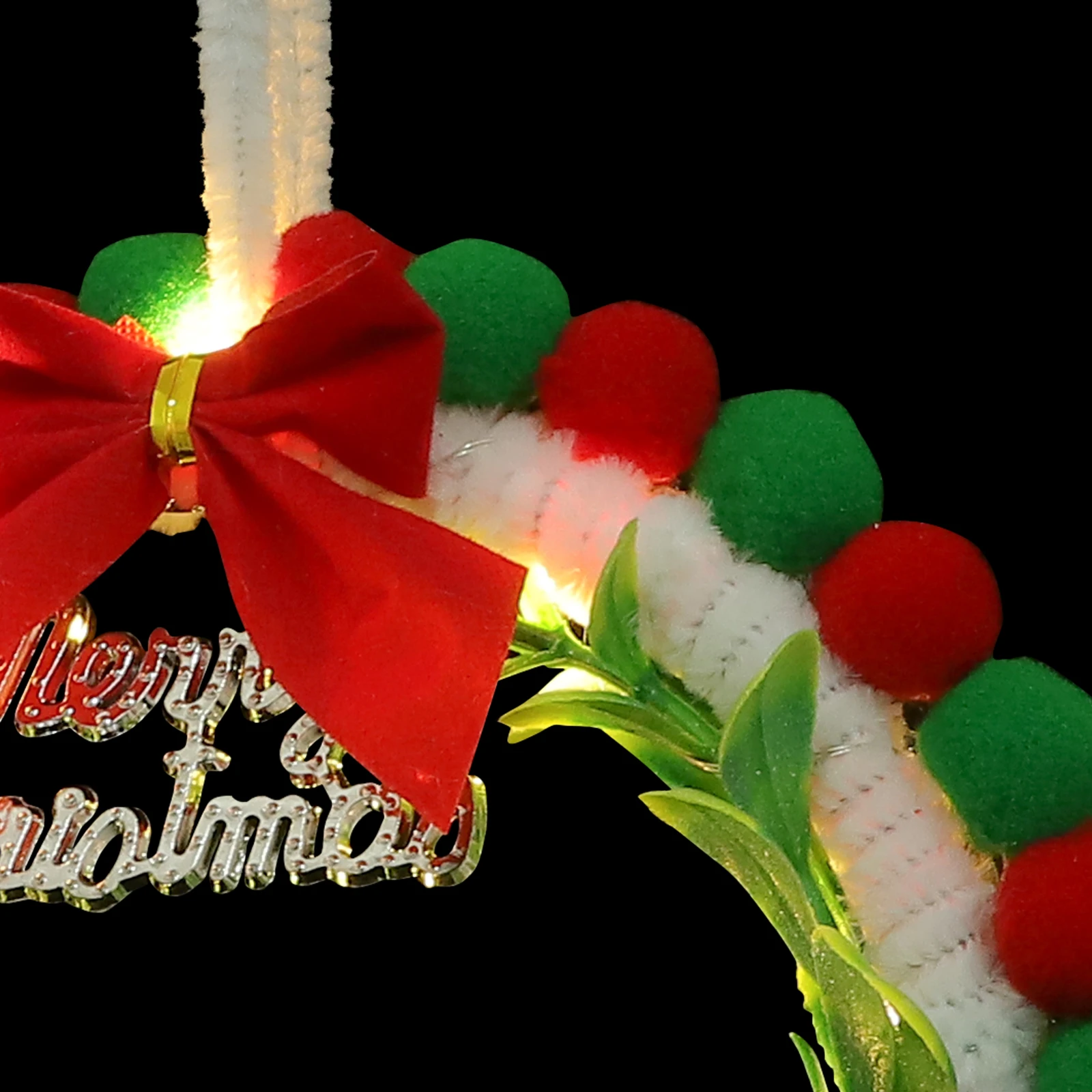 

1Set Christmas Wreath Making Materials Kit Delicate Color DIY Door Window Wreath for Xmas Party Home Decoration Reusable