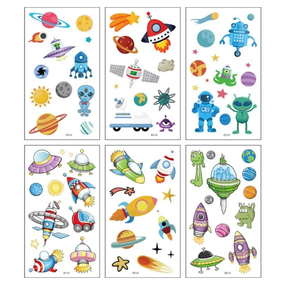 Art Sticker Space Off-road Vehicle Automobile Children Tattoo Stickers Children Toy Kids Fake Tattoos Cartoon Temporary Sticker