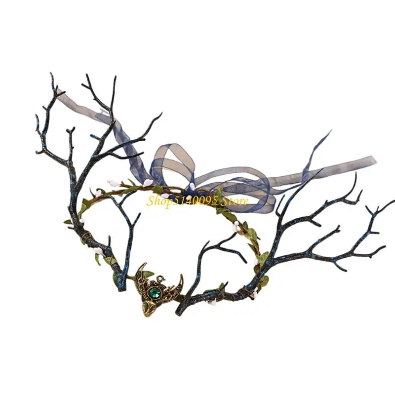 Dxae Bohemian Hair Band Branch ELF Vine para cabello para evento Festival actividades aire libre