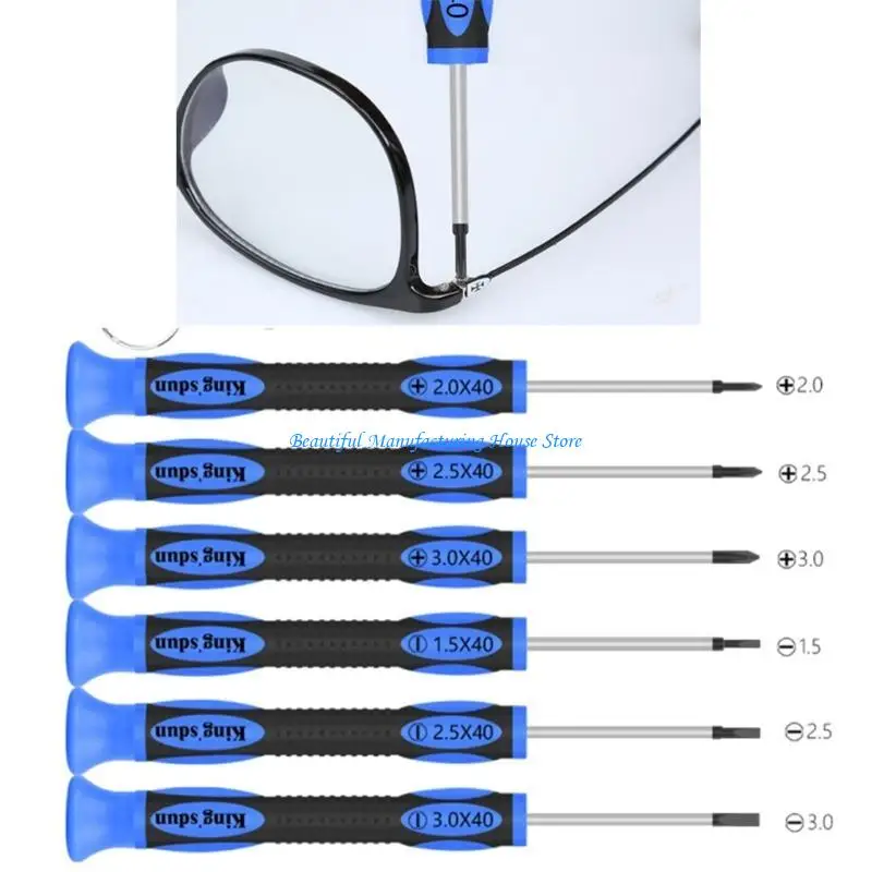 E56A Eyeglass Repair Tool Glasses Screwdriver Set with Eyeglass Screws