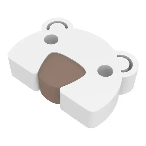 Babysäkerhetsdörrstopp Hem Småbarn Anti-nyphand Tjock dörrblock Tecknad björn Barn Fingerskydd Vit EVA dörrstopp 8 best sales handdörr - №6