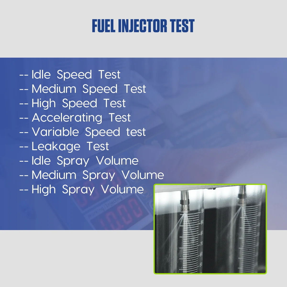 MR CARTOOL V308 Injector Cleaner Machine 4-Cylinder Injector Cleaner Tester Machine Heated Ultrasonic Fuel System Injection Cleaning Kit for Petrol Car Motorcycle 110V view 5